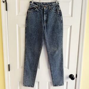 Vintage 90s Lee High Rise Jeans Acid Wash Made in USA Size 28 100% Cotton